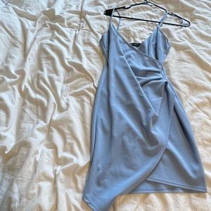 Baby blue going out dress.